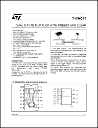 datasheet for 74VHC74 by SGS-Thomson Microelectronics