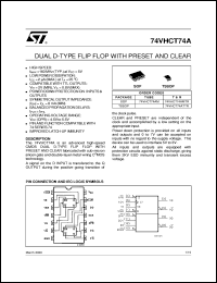 datasheet for 74VHCT74A by SGS-Thomson Microelectronics