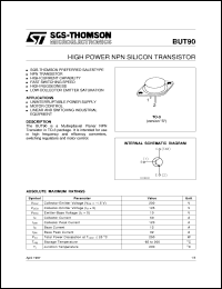 datasheet for BUT90 by SGS-Thomson Microelectronics