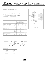 datasheet for KN2222S by Korea Electronics Co., Ltd.