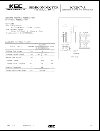 datasheet for KN2907 by Korea Electronics Co., Ltd.