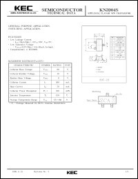 datasheet for KN3904S by Korea Electronics Co., Ltd.