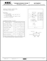 datasheet for KN3905S by Korea Electronics Co., Ltd.
