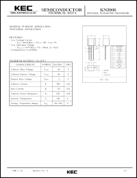datasheet for KN3906 by Korea Electronics Co., Ltd.