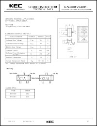 datasheet for KN4400S by Korea Electronics Co., Ltd.