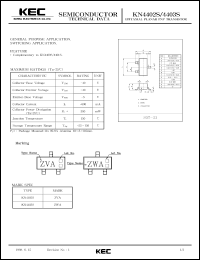 datasheet for KN4402S by Korea Electronics Co., Ltd.