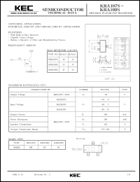 datasheet for KRA107S by Korea Electronics Co., Ltd.