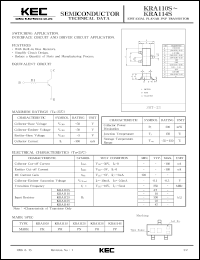 datasheet for KRA110S by Korea Electronics Co., Ltd.