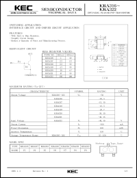 datasheet for KRA316 by Korea Electronics Co., Ltd.
