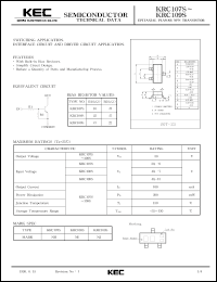 datasheet for KRC107S by Korea Electronics Co., Ltd.