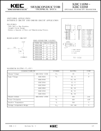 datasheet for KRC117M by Korea Electronics Co., Ltd.