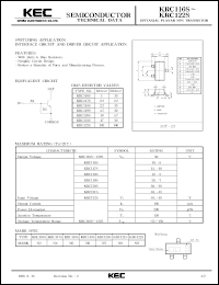 datasheet for KRC120S by Korea Electronics Co., Ltd.
