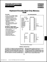 datasheet for KR9601 by Standard Microsystems Corporation