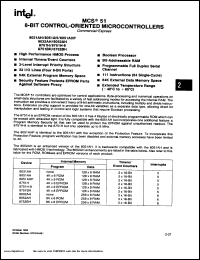 datasheet for P8031AH by Intel Corporation