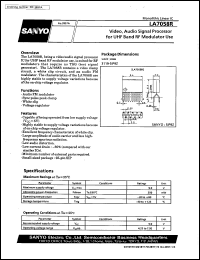 datasheet for LA7058R by SANYO Electric Co., Ltd.