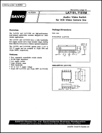 datasheet for LA7151 by SANYO Electric Co., Ltd.