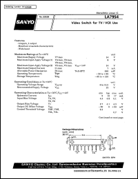 datasheet for LA7954 by SANYO Electric Co., Ltd.