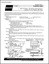 datasheet for LA2205 by SANYO Electric Co., Ltd.