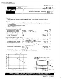 datasheet for LA5315M by SANYO Electric Co., Ltd.