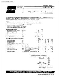 datasheet for LA6393M by SANYO Electric Co., Ltd.