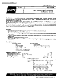 datasheet for LA7850 by SANYO Electric Co., Ltd.