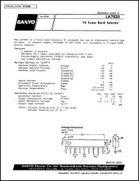datasheet for LA7920 by SANYO Electric Co., Ltd.