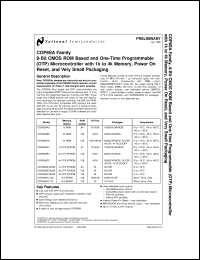 datasheet for COP8SAC7SLB8 by 