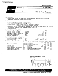 datasheet for LA4510 by SANYO Electric Co., Ltd.