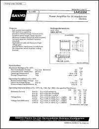 datasheet for LA4533M by SANYO Electric Co., Ltd.