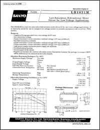 datasheet for LB1831M by SANYO Electric Co., Ltd.