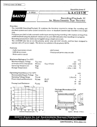 datasheet for LA4165M by SANYO Electric Co., Ltd.