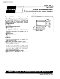 datasheet for LA4167M by SANYO Electric Co., Ltd.