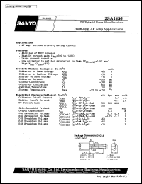 datasheet for 2SA1436 by SANYO Electric Co., Ltd.