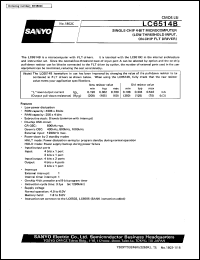 datasheet for LC6514B by SANYO Electric Co., Ltd.