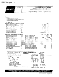 datasheet for 2SA1784 by SANYO Electric Co., Ltd.