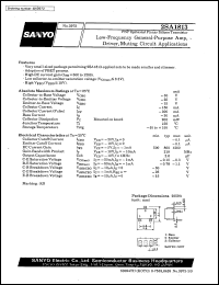 datasheet for 2SA1813 by SANYO Electric Co., Ltd.