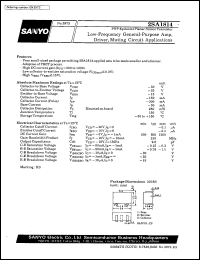 datasheet for 2SA1814 by SANYO Electric Co., Ltd.