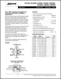 datasheet for CA158 by Intersil Corporation