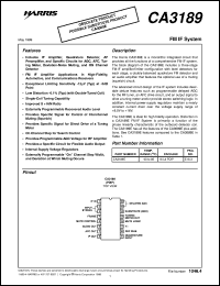 datasheet for CA3189 by Intersil Corporation