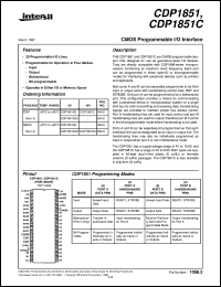 datasheet for CDP1851 by Intersil Corporation