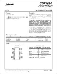 datasheet for CDP1824C by Intersil Corporation