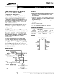datasheet for CD22103A by Intersil Corporation