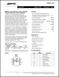 datasheet for HFA1113 by Intersil Corporation