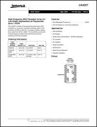 datasheet for CA3227 by Intersil Corporation
