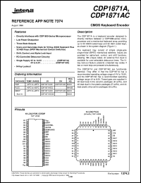 datasheet for CDP1871A by Intersil Corporation