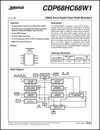 datasheet for CDP68HC68W1 by Intersil Corporation