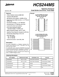 datasheet for HCS244MS by Intersil Corporation