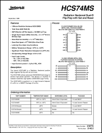 datasheet for HCS74MS by Intersil Corporation