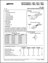 datasheet for HGTP15N40C1 by Intersil Corporation