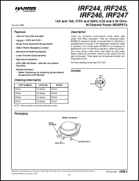 datasheet for IRF244 by Intersil Corporation